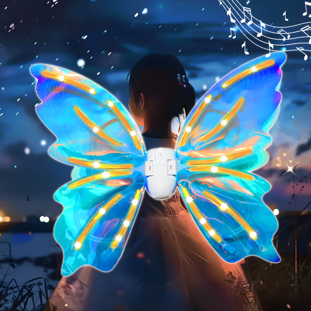 TALGIC Glowing Butterfly Wings Pretend Play Toys