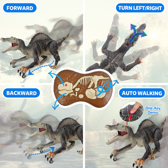 TALGIC Remote Control Walking Spinosaurus Dinosaur
