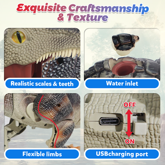 TALGIC Remote Control Walking Spinosaurus Dinosaur