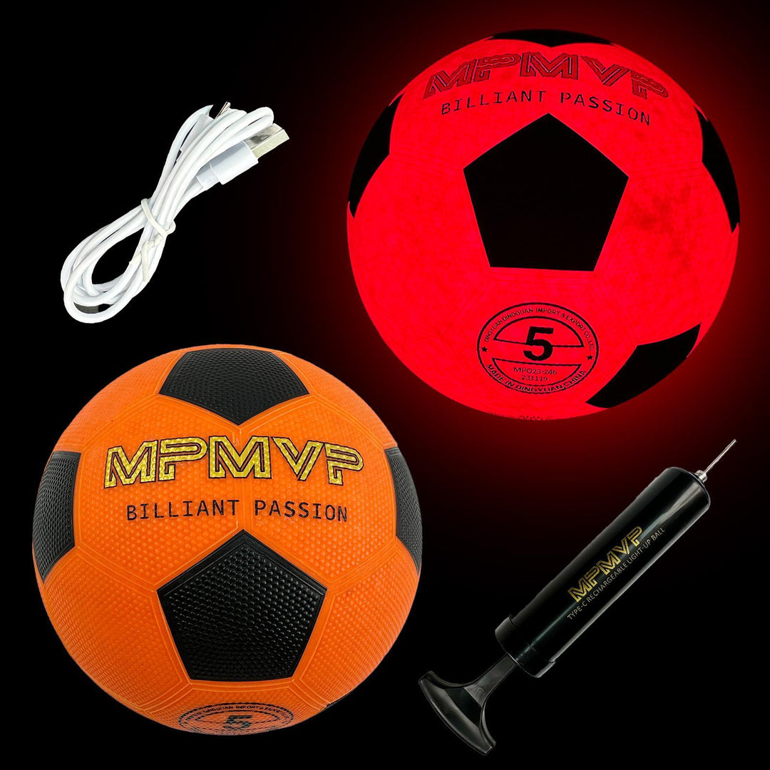 TALGIC Sports, Glowing Balls, Adult/Youth Size Football/Basketball/Soccer