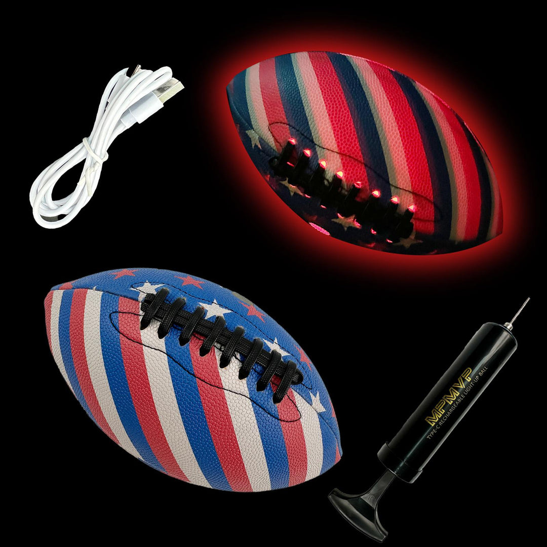 TALGIC Sports, Glowing Balls, Adult/Youth Size Football/Basketball/Soccer