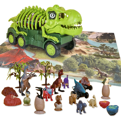 TALGIC Dinosaur Truck Playset with 8 Dino Figures