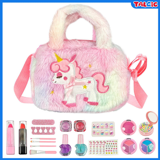 TALGIC Unicorn Cute Bag Kid's Cosmetics Makeup Bag, Pink Cute Bag Safe Cosmetic