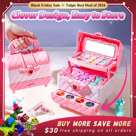 TALGIC Girls, Cosmetics Makeup Bag, Pretend Play