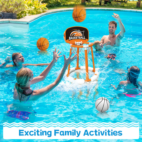 TALGIC Pool Basketball Hoop Set for Pool with Backboard