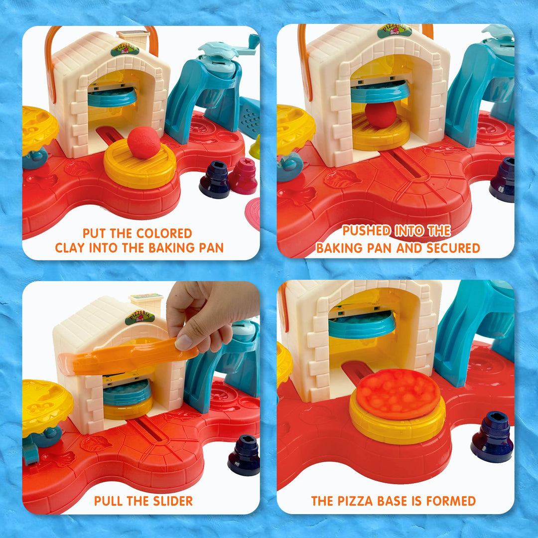 TALGIC Kitchen Creations Top Pizza Oven Toy, Play Food, Cooking Toy Pretend Play