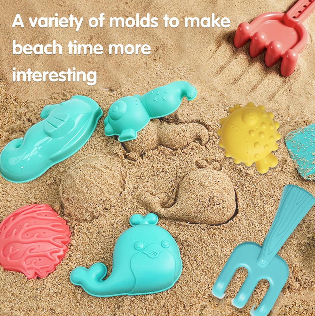 TALGIC Beach Toys, Outdoor Play 12 Piece Sand Toys Set Kids Sand Box