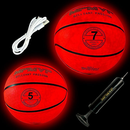 TALGIC Sports, Glowing Balls, Adult/Youth Size Football/Basketball/Soccer