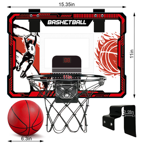 TALGIC Basketball Hoop Indoor, Over The Door Basketball Hoops with LED Lighting