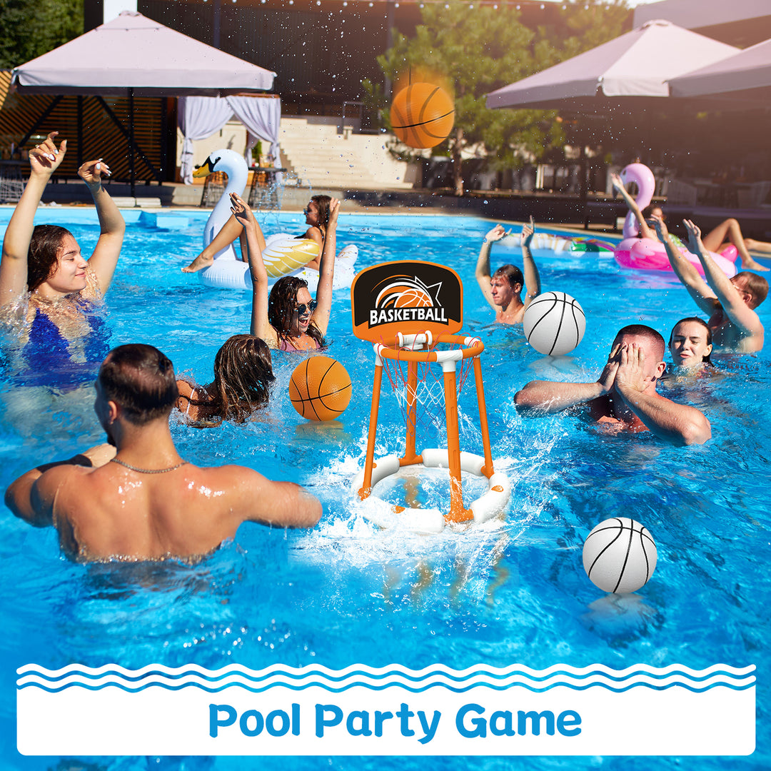 TALGIC Pool Basketball Hoop Set for Pool with Backboard