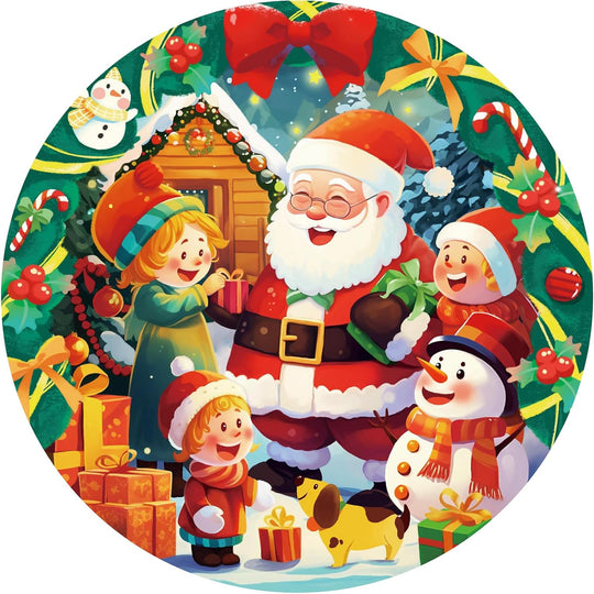 TALGIC 70 Piece Christmas Puzzle with Santa Claus & Snowman