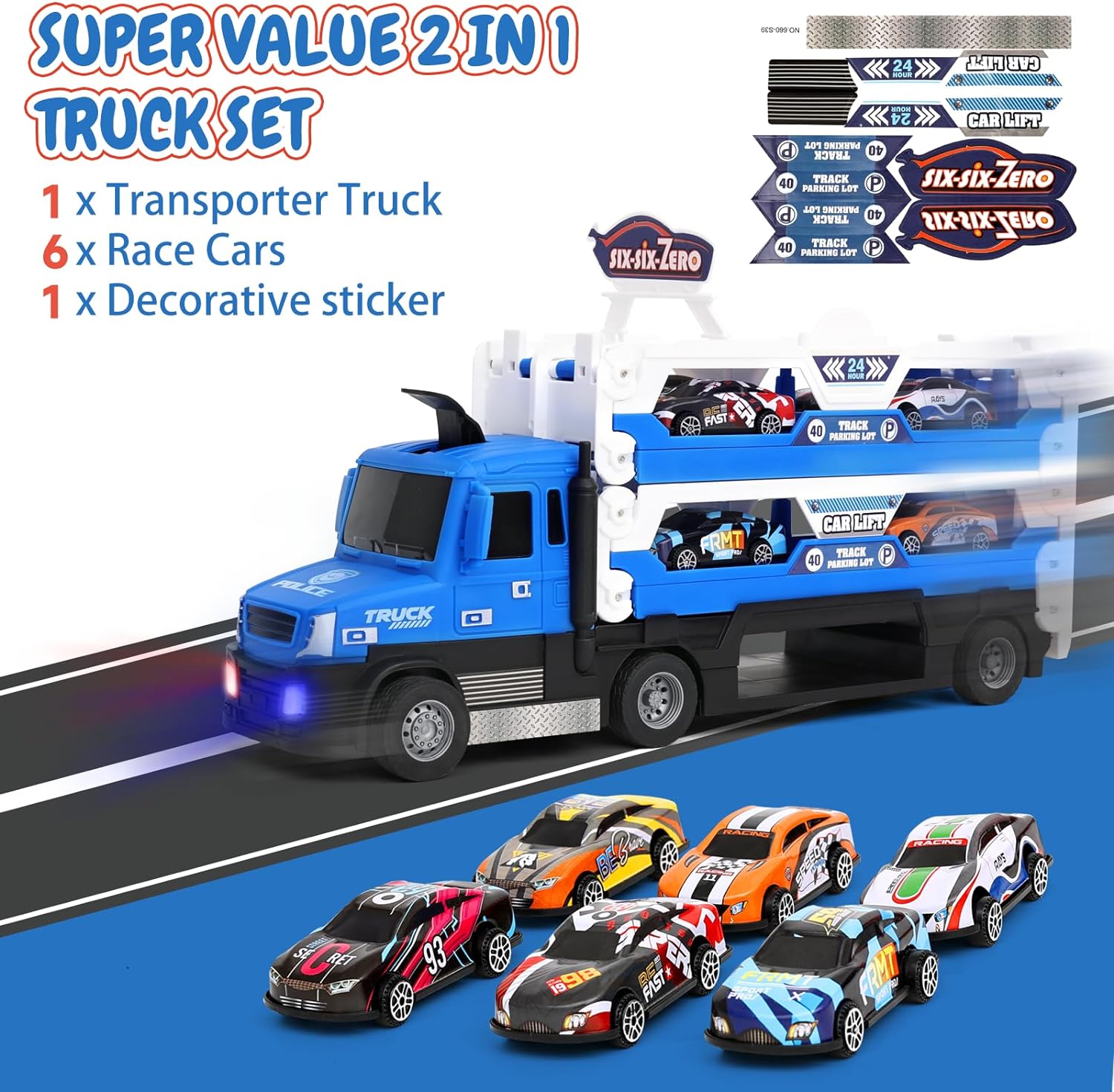 Big blue toy car online